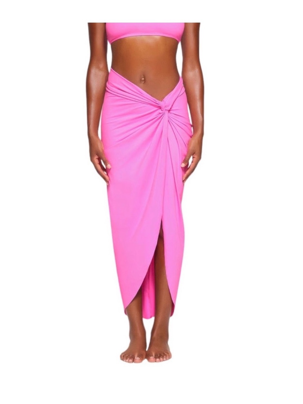 SKIMS Hot Pink Twist-Front Swim Sarong Wrap